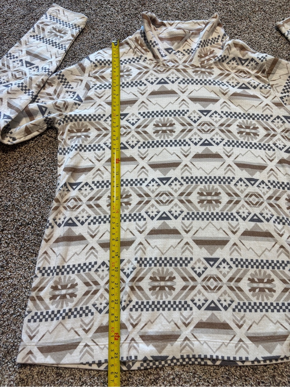 Columbia Women's XL Holly Hideaway Funnel Neck Shirt Turtleneck beige ski base - Picture 5 of 7